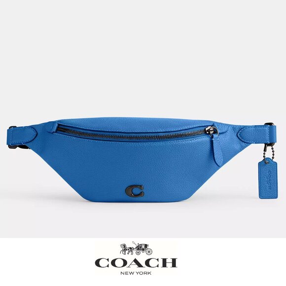 🥰 Coach Charter Belt Bag 7 Blueberry - Picture 1 of 10
